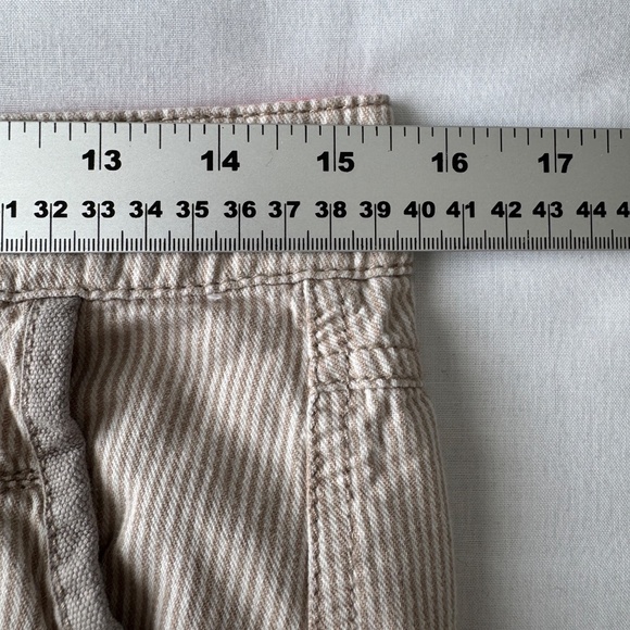 EDC by Esprit Women's 6 Striped Cargo Mini Skirt Cream/Beige Pockets Festival - Picture 8 of 12